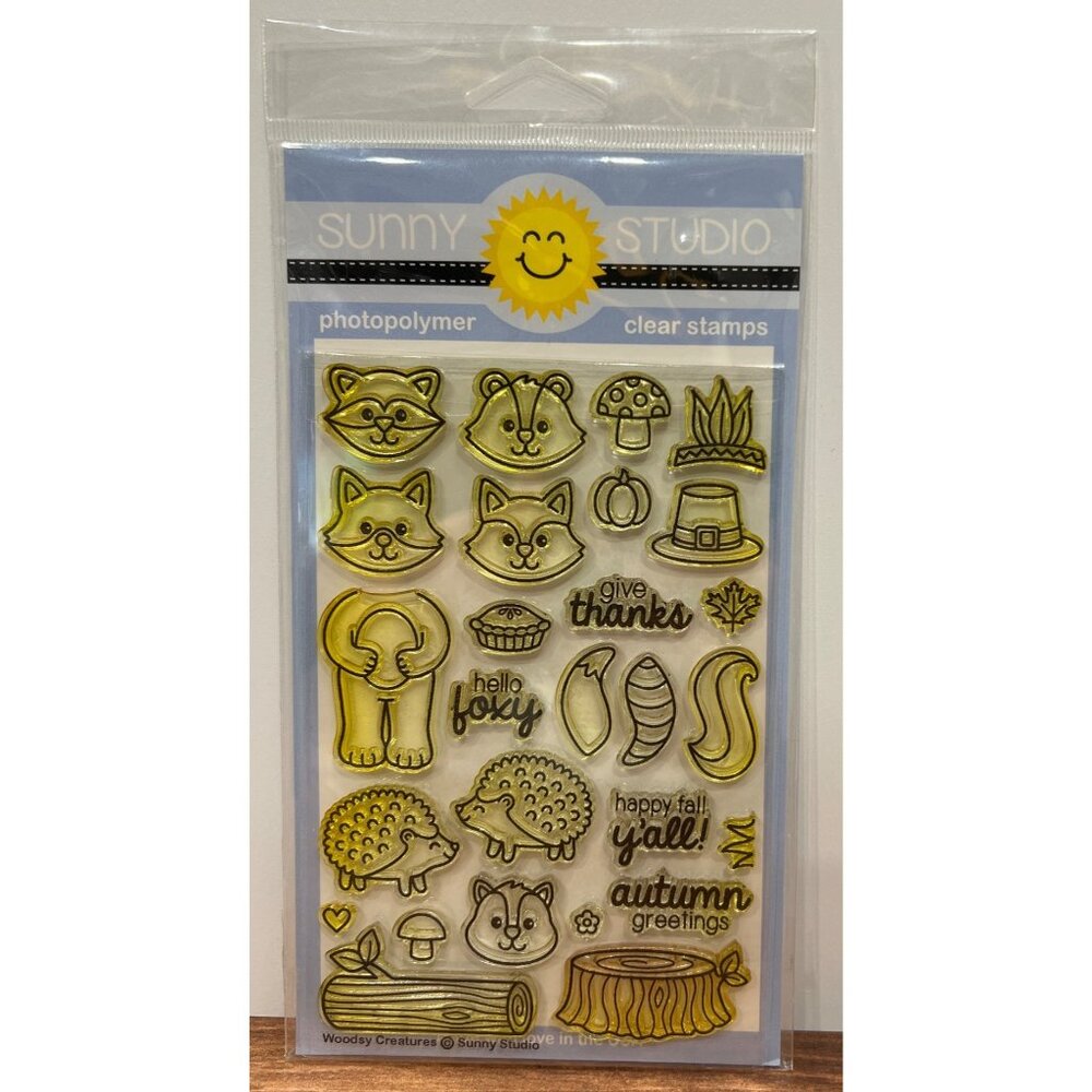 Sunny Studio Photopolymer Clear Stamps SSCL-138 Woodsy Creatures